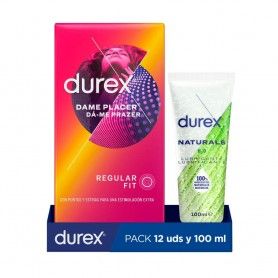 Preservativos Dame Placer + Lubricante Naturals H2O - Durex