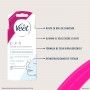 Veet bandas de cera depilatoria facial, para piel Sensible, 20 tiras
