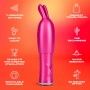 Durex Vibrador 2 en 1 con Teaser Tip, 7 Modos de Vibración, Varita Silenciosa, Resistente al Agua