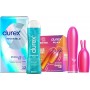 Pack Durex Vibrador 2 en 1 + Lubricante Play Frescor 50 ml + Durex Invisible 12 condones