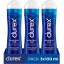 Pack x3 Durex Lubricante Original Base Agua, 100 ml, Total 300 ml