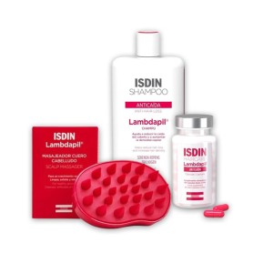 Pack caída del cabello Lambdapil: Cápsulas orales + Champú anticaída + cepillo masajeador. Ritual anticaída Lambdapil - Isdin