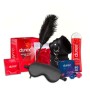 Durex pack juego sexual Sensitivo. Preservativos Sensitivo suave + lubricante de fresa + kit juego erótico - Durex