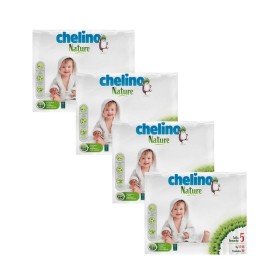 Pack x4 Pañales Chelino Nature Talla 5, 13 - 18 kg | Total 120 Unidades - Chelino
