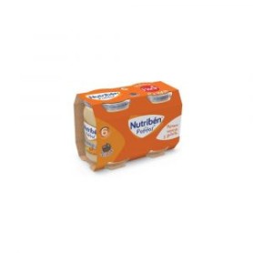 Nutribén Pack Potito sabor plátano, naranja y galleta 2x190gr - Nutribén