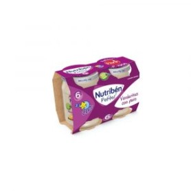 Nutribén Pack Potito verduritas con pavo ingredientes naturales 2x190gr - Nutribén