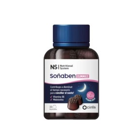 Ns Soñaben complemento alimenticio descanso con melatonina sabor mora 30 gummies - Ns Cinfa