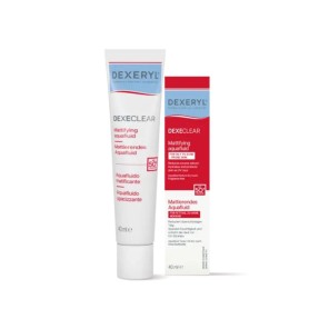 Dexeclear Aquafluido Matificante SPF50+  2 en 1 piel grasa o acné 40ml  - Dexeryl
