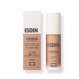 Isdin Coverage base de maquillaje Nº5 Bronze con protección solar SPF50+ todo tipo de piel oil free 30gr - Isdin