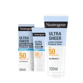 Pack Neutrogena Ultra Sheer hidratante crema invisible SPF50 50ml + loción invisible SPF50 200ml - Neutrogena