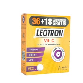 Leotron Vitamina C complemento alimenticio sistema inmunológico sabor naranja 36 + 18 comprimidos - Leotron