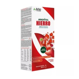 Arkovital Hierro jarabe bebible para energía y la formación de glóbulos rojos 250ml - Arkopharma