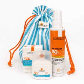 Pack Solar Anthelios SPF50+ con Fluido Facial SPF50+ y Neceser - La Roche Posay