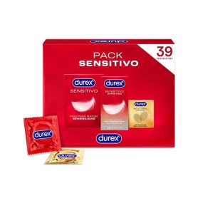 Durex Pack Preservativos Sensitivo Suave + Sensitivo Contacto Total + Real Feel Sin Latex - 39 condones - Durex