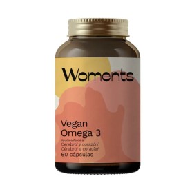 Woments Vegan Omega 3 complemento alimenticio con DHA cerebro y corazón 60 cápsulas - Woments