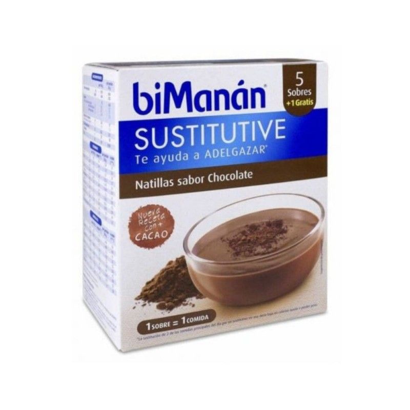 Bimanán BeSlim Natillas Sustitutivas de Comida: 6 Unidades con Sabor a ...