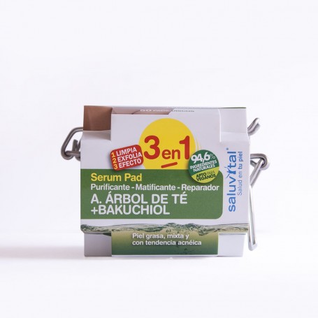Discos de Tratamiento Árbol de Té + Bakuchiol para Piel mixta y grasa 50 discos - Saluvital