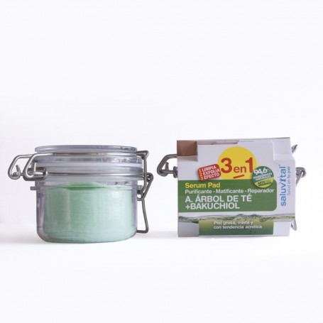 Discos de Tratamiento Árbol de Té + Bakuchiol para Piel mixta y grasa 50 discos - Saluvital