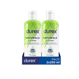 Pack x2 Durex Naturals Lubricante de Base Agua 100% Natural 250ml