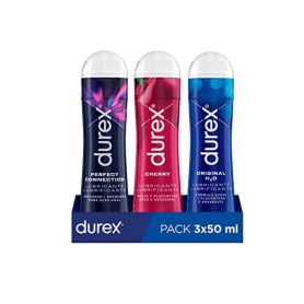 Pack lubricantes sexuales Perfect Connection + Original + Cherry - Durex